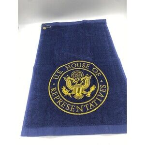 U.S. House of Representatives Cannon Royal Family Golf Bag Towel Blue and Yellow